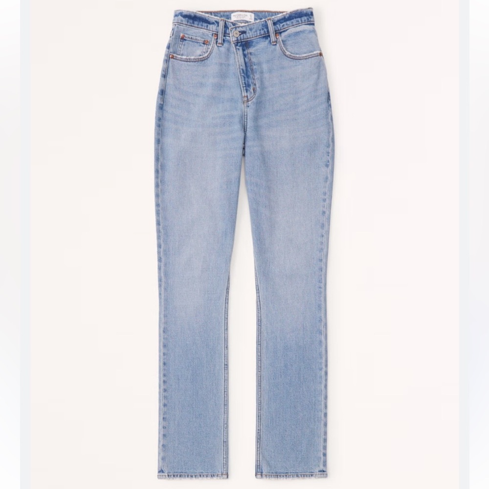 Abercrombie the 90s slim straight ultra high rise jeans